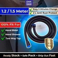 Black Bidet Hose - Hand Shower Black Hose - Anti Rust Shower Hose - Hose hitam - Black hose - Bidet 