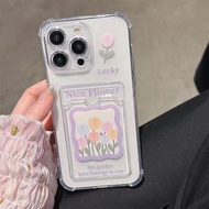 New Tulip Simple Card Holder Casing Samsung S25 Fe A17 5G A07 A56 5G A26 A06 5G A36 5G A15 A05 S25 S