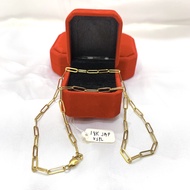 Ongpin Gold 18K Saudi Gold Pawnable Legit Paper Clip Chain Chain Necklace - COMMERCIAL GOLD - Non Ta