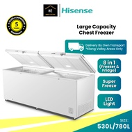 Hisense Chest Freezer 530L / 780L  8-In-1 Temperature Option With Large Capacity Chest Freezer 雪柜 冰柜