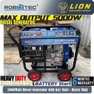 ROBINTEC 5000Watt 4-Stroke Diesel Generator RGD5500E - Heavy Duty & Battery Start - 6 Months Local W