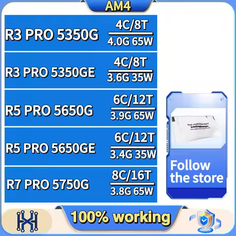 Ryzen 3 R3 PRO 5350G R3 PRO 5350GE Ryzen 5 R5 PRO 5650G R5 PRO 5650GE Ryzen 7 R7 PRO 5750G for AM4