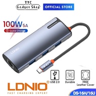 2023 New LDNIO DS-16H/DS-16U Type C Hub Multi-port Dock Station with 4K HDMI USB 3.0 Laptop Docking 