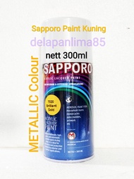 Sapporo Paint 7020 Briliant Gold/kuning metalik/emas/cat semprot/pylox/pilox/pilok/cat duco/motor