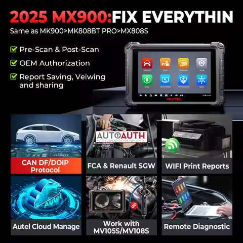 Autel MaxiCheck MX900 Car Diagnostic Tools DoIP CAN FD Automotive Scanner Upgraded Of MX808S All Sys
