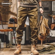 American Vintage Cargo Pant Men Slim Fit Casual Plain Long Pants