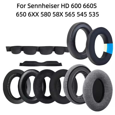 Replacement Memory Foam Ear Pads /Head beam cushion Accessories For Sennheiser HD 600 660S 650 6XX 5