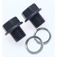 2Pcs/Adapt to Mitsubishi Pajero V31/4G64 Engine Oil Drain Screw Oil Pan Screw Gasket