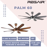 Regair Inovo Palm 60 Ceiling Fan Remote Control With Led Light 8 Blades / Kipas Siling 60 Inch Besar Remote