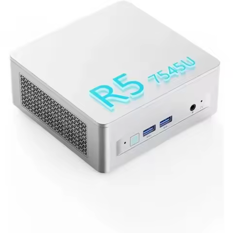 UM750L Slim Mini PC 5 7545U(6C/12T, Up to 4.9GHz), 16GB LPDDR5 RAM 1TB SSD Mini Computers Office Hom