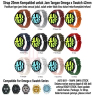 ZN58 Tali Jam Tangan 20mm Omega X Swatch 42mm - Strap Silikon Rubber 