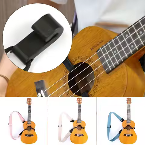 Adjustable Nylon Ukulele Strap Guitar Music Instrument Hook 7 colors Durable Guitar Accessories Hang