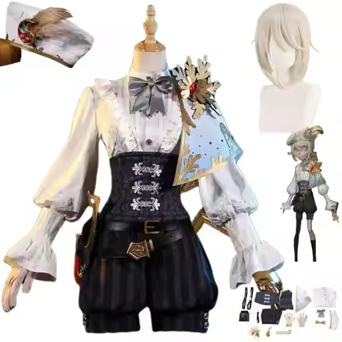 Game Identity Ⅴ Survivor Edgar Valden Painter Cosplay Costume Golden Ratio Wig Shirt Hat Shawl Unifo