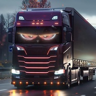 [KNWH] car three-color display car rear window LED display devil eye Led eye screen