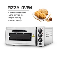 ☁Electric Pizza Oven 2KW Commercial Baking Oven Single Deck Stone Stainless Steel Toaster 220/24 ⋚m