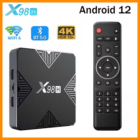 X98H Smart TV Box Android12 H618 2/4GB RAM 16/32/64GB ROM 4K H.265 WiFi6 BT5.0 Home Media Player Box