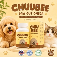 CHUUBEE Paw Gut Omega 100 Tablets | Gut Health • Skin & Coat • Immune Support For Dogs & Cats