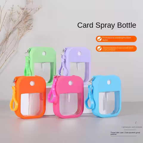 38ml Spray Small Sanitizing Spray Scented Vegan Hand Sanitizer Spray with Keychain Perfume Alcohol W