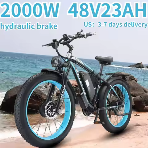 K800 Electric Bicycle 2000W Dual Motor Drive 48V23AH Mountain Off-road E Bike Hydraulic Brake 26*4.0