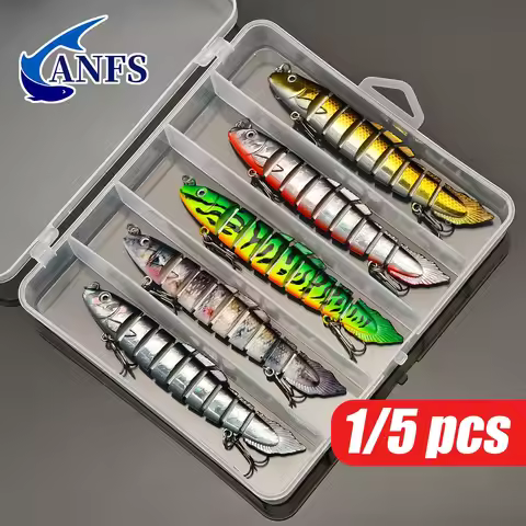 ANFS 1pc/5pcs 12.5g/19g 4.9inch/0.66oz Swim-baits, Realistic Design Fishing Lure for Saltwater Fresh