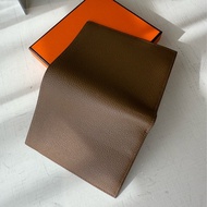 HERMES 金棕色短夾