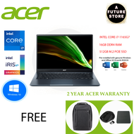 Acer Swift 3 SF314-511-75A7 14'' FHD Laptop Steam Blue ( I7-1165G7, 16GB, 512GB SSD, Intel, W10, HS )