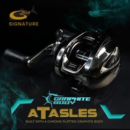 G-TECH fishing reel ATASLES 1001HG Baitcasting Fishing Reel BC Mesin Pancing Saltwater With Free Gif