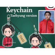 Squid game taehyung keychain bts squid game keychain fanart merchandise