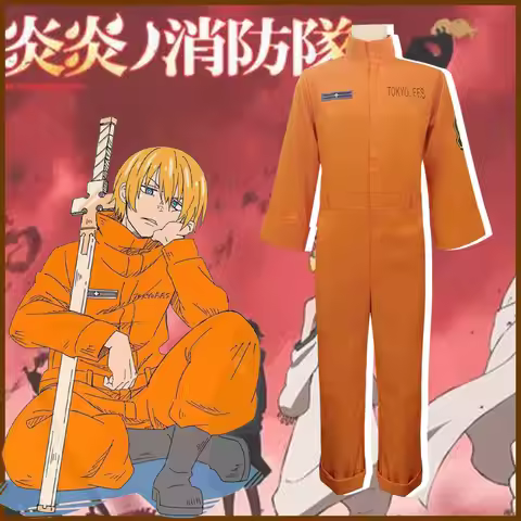 Shinra Kusakabe Cosplay Anime Enn Enn No Shouboutai Fire Force Costume Uniform Maki Oze Cosplay Kota