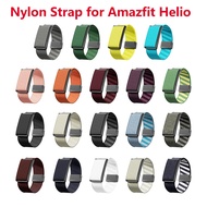 Nylon Loop Sport Strap For Amazfit Helio, Elastic Breathable Fitness Tracker Bands Adjustable Soft R