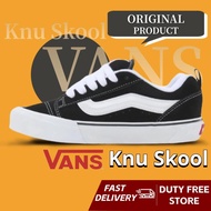 Vans Knu Skool Classic fashion casual Black White for men and women canvas Bread shoes