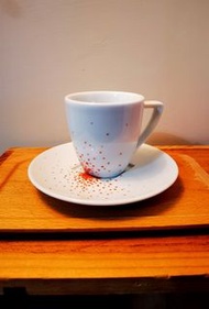 稀有Nespresso/Roland Garros法網公開賽聯名紀念款白瓷潑墨濃縮咖啡杯