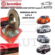 (PROMO) BREMBO FRONT BRAKE DISC ROTOR MYVI 1.0/1.3 (2005-2010) MOVE L9 1 pair