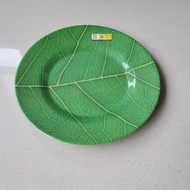 Flat Plate 10" Leaf Melamine Patterndaun - Golden Dragon P0210D