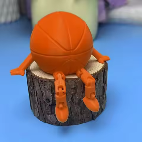 2pcs 3D Printed Basketball Player Figurine – Movable Legs, Fun Desktop Decor, Unique Birthday Party 