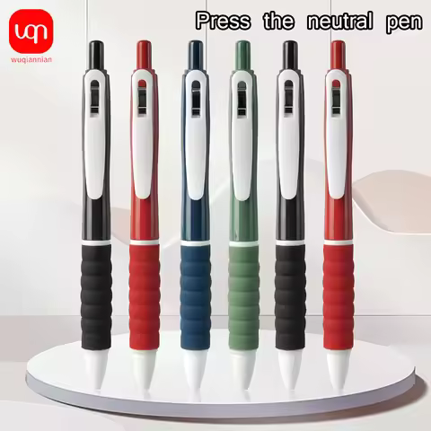 WQN-4/8/12PCS Ballpoint Pen Soft Cloud Sponge Pressed Gel Pen 0.5mm Writing Smooth Black Ink School 