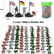 100pcs Military Soldier Toy Kit Army 5cm Figures & Accessories Play Set