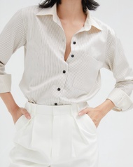 Genesis- Ally Shirt (8 color Stripe) เสื้อเชิ้ตแขนยาวลายทาง