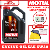 ORIGINAL MOTUL H-TECH  HTECH 100 PLUS 5W30 5W-30 5/30 API SP Fully 100% Synthetic Engine Oil (4L) SI