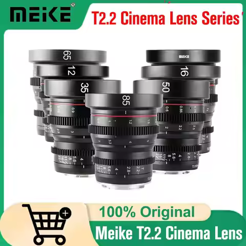 MEIKE 12/16/25/35/50/65/85mm T2.2 Cinema Lens Series Large Aperture Manual Focus Prime Cine Lens for