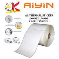 AWB THERMAL LABEL STICKER A6 350PCS/AIYIN D11 PRO LABEL PAPER 3- ROLL /D30 PRO 3 ROLL LABEL PAPER - 