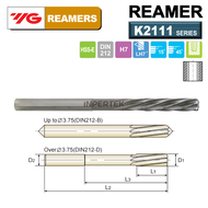 K2111 Reamer Chucking 2.2 H7 SP YG Remer Machine HSS 2.2 Spiral Mesin Milling 2.2mm