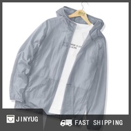JINYUG Hot Sale New Light Breathable Sun Protection Clothes Loose Sports Coat Trend Large Size Fishi