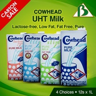 [BenMart Dry] Cowhead UHT Milk 1L Carton Deal (Pure/LowFat/FatFree/Lactose Free) - Halal