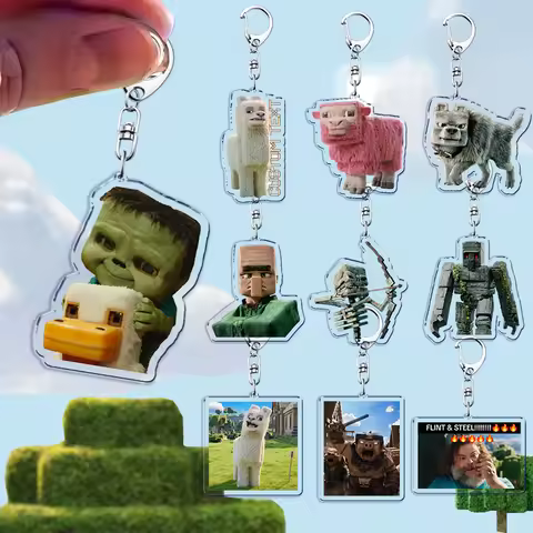 Popular Movie Chicken Jockey Animal Keychains for Accessories Bag Game Gamer Key Chain Ring Jewelry 