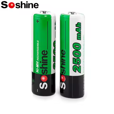 Soshine 2500mAh AA Rechargeable Batteries Aa 1.2V NIMH Battery 2500mAh Nimh Battery 1200 Cycle Time 