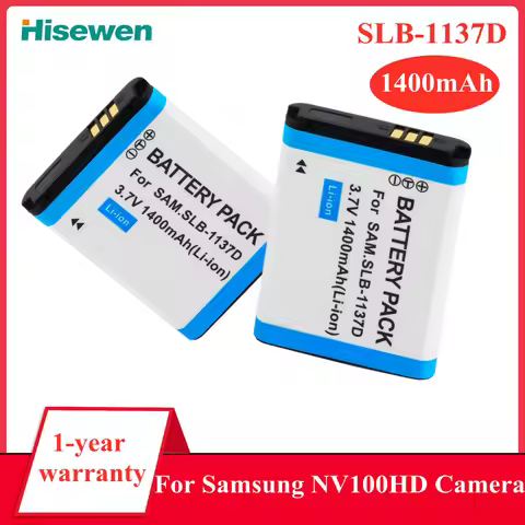 1400mAh SLB-1137D Camera Battery Rechargeable Battery For Samsung NV100HD TL34HD NV106 HD i85 i100 L