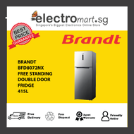 BRANDT BFD8072NX 415L FREE STANDING DOUBLE DOOR FRIDGE