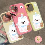 Cartoon White Dog Bear Phone Case For Realme C63 C61 india C55 C53 C51 C51S C35 C33 C33S C31 C30 C30