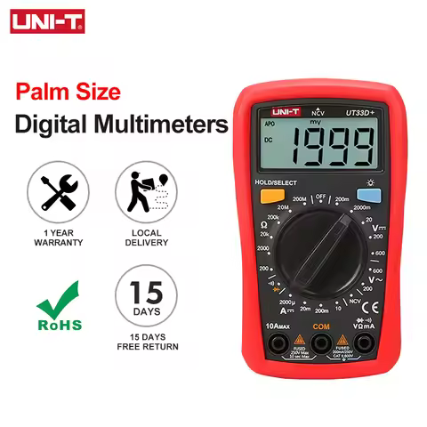 UNI-T UT33A+ Digital Multimeter UT33D+ UT33C+ UT33B+ Palm Size Multimeters DC AC Voltmeter Resistanc